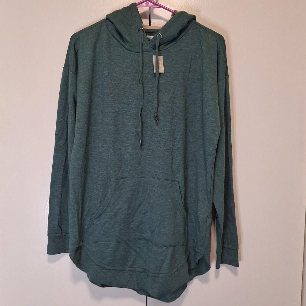 Maurices Green Plaid Lined Pullover Hoodie Womens Sz Medium NWT
